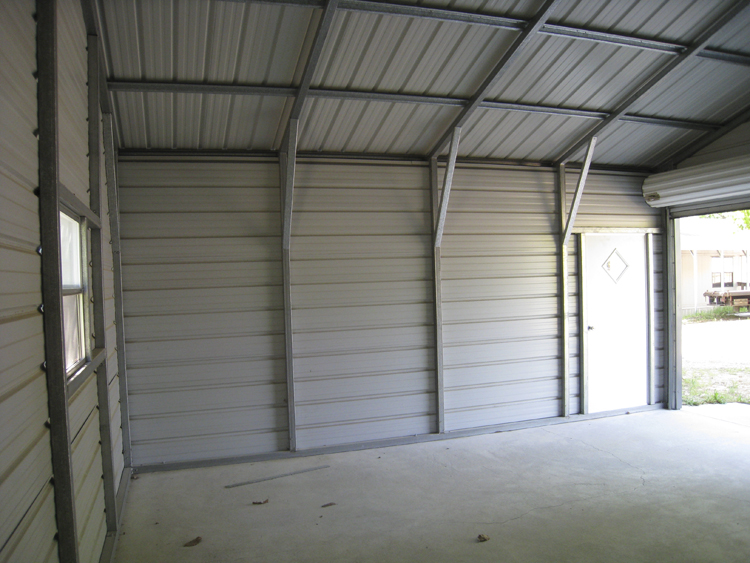 Steel Garage Interior 20x20 Metal Garage Inside