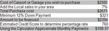 Financing Example