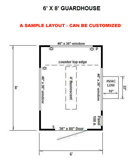 6X8 Guardhouse Sample Layout