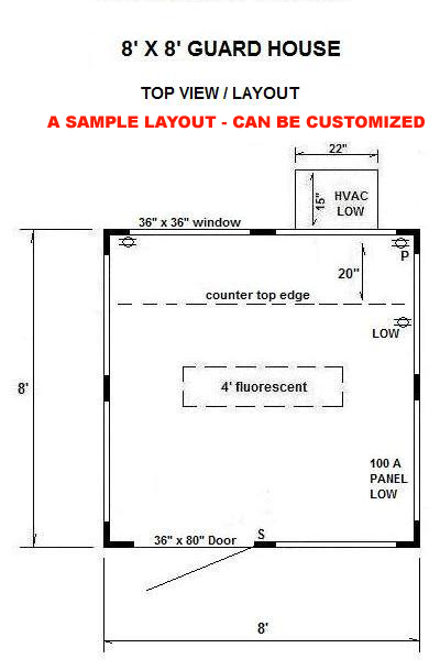8x8 Guardhouse Sample Layout