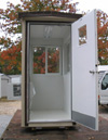 4x6 guardhouse with door open