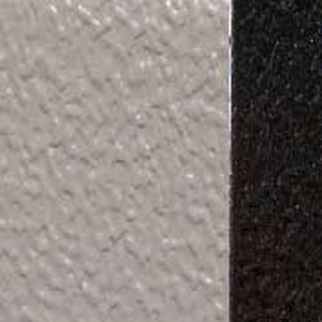 Clay siding (left) with black trim (right)