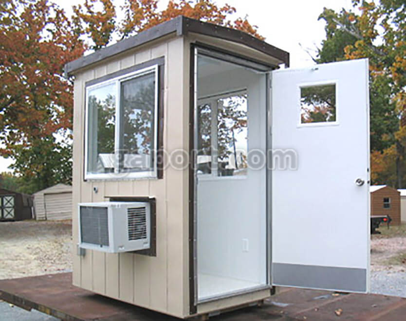 Angled view - 4x6 security guard building