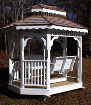 Painted or unpainted, the oblong teahouse is an attractive addition for you!