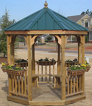 This gazebo is a popular choice for business locations or smoking pavillions.