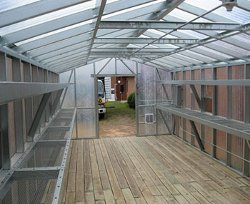 Green houses maintain easier care for plant life including trimming, watering and proper temperature year around.