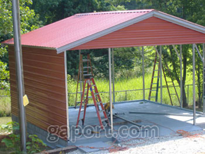 20′x20′x9′ Metal garage construction