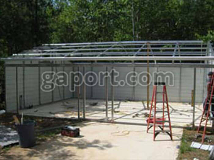 20′x30′x8′ Steel garage construction