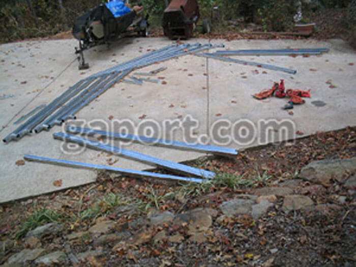 Steel Metal Carport Construction