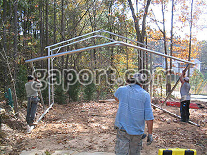 Steel Metal Carport Construction