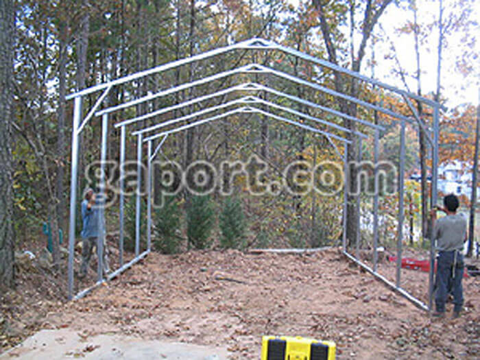 Steel Metal Carport Construction
