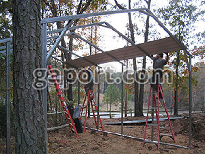 Steel Metal Carport Construction