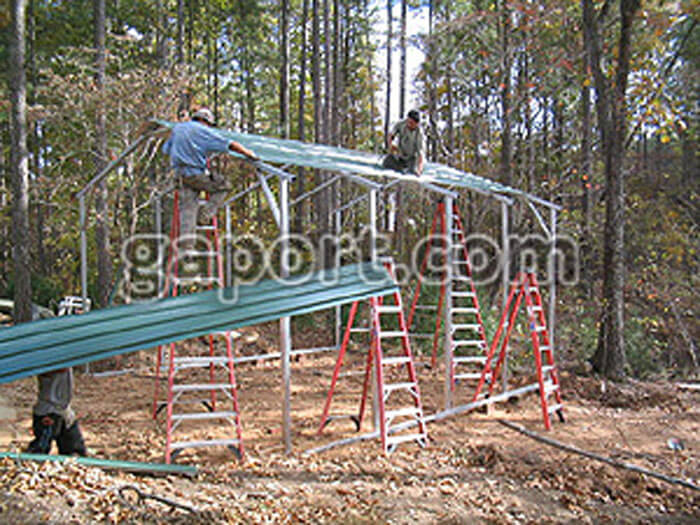 Steel Metal Carport Construction