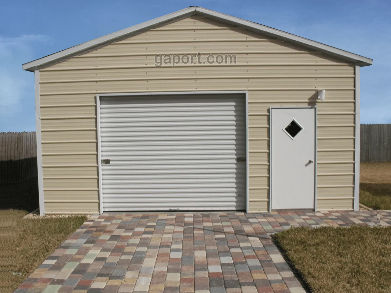 See the side length of this 25 foot long metal garage