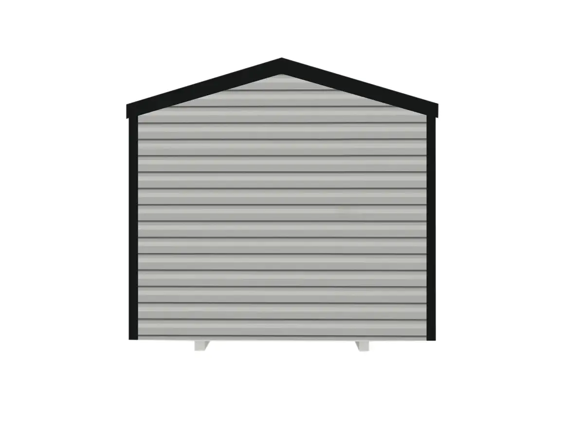 our most popular storage shed profile with standard a-frame look