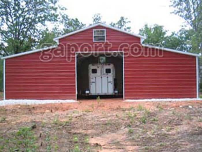 Metal Red Barn Construction